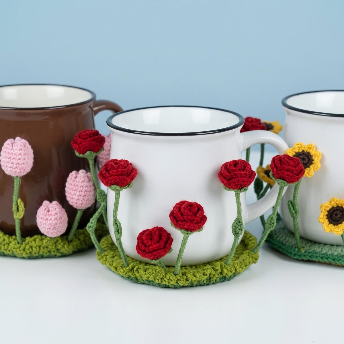 5-in-1 Pop-Up Flower Crochet Coaster Pattern (PDF)