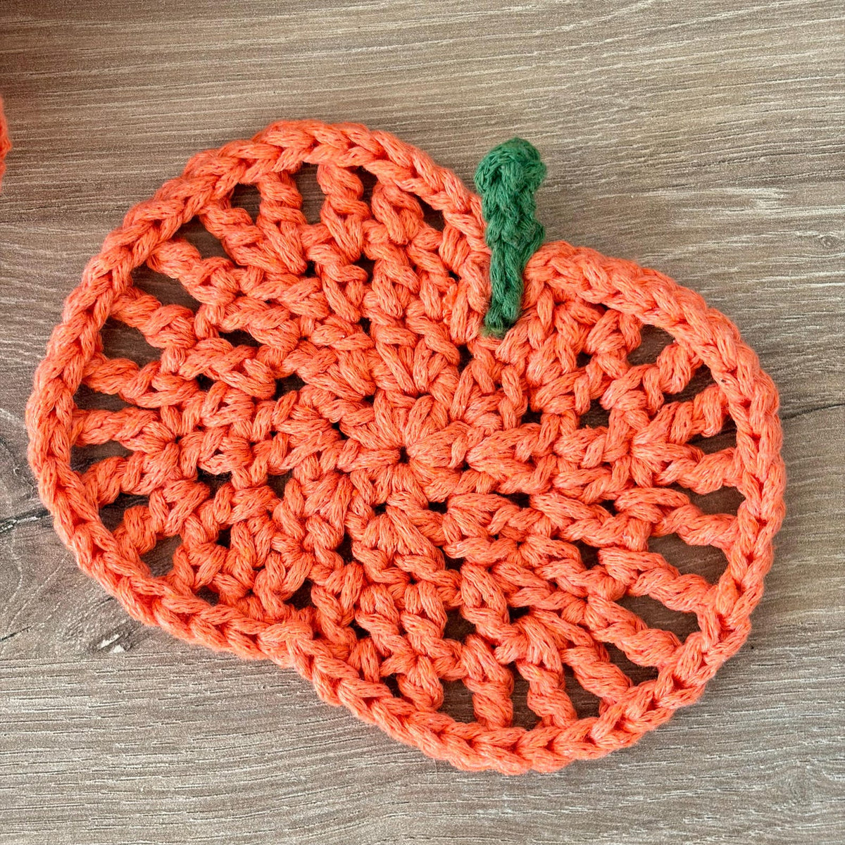 Pumpkin Coaster Set Crochet Pattern - 8 Coasters Become One 3D Pumpkin