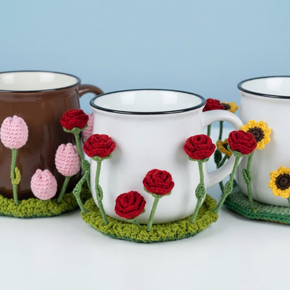 5-in-1 Pop-Up Flower Crochet Coaster Pattern (PDF)