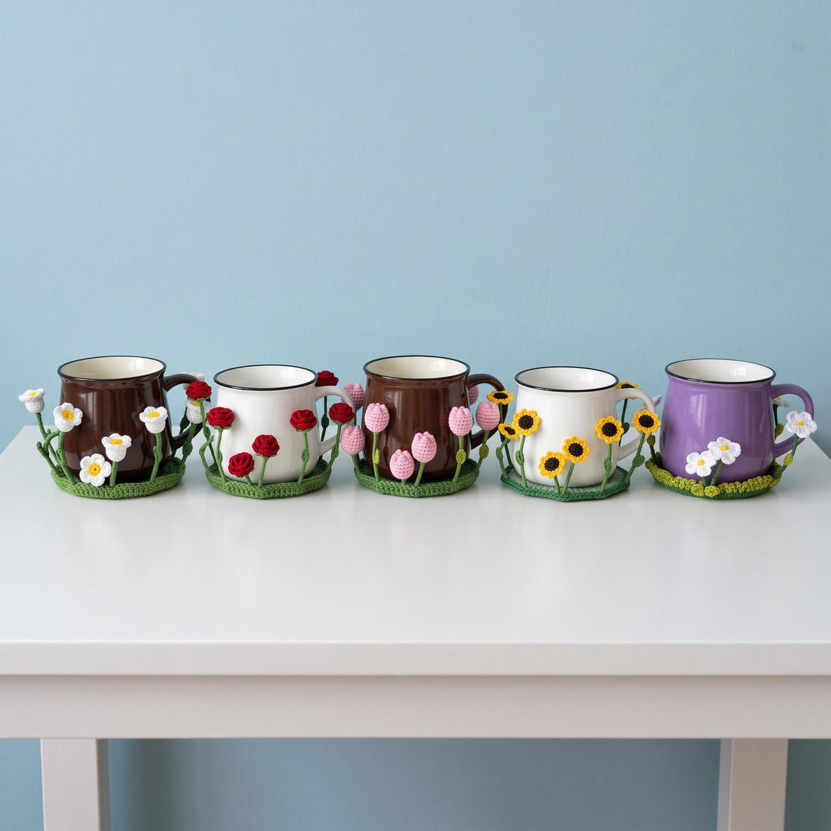 5-in-1 Pop-Up Flower Crochet Coaster Pattern (PDF)