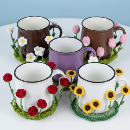 5-in-1 Pop-Up Flower Crochet Coaster Pattern (PDF)