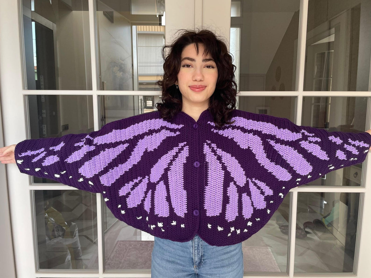 Monarch Butterfly Cardigan Crochet Pattern