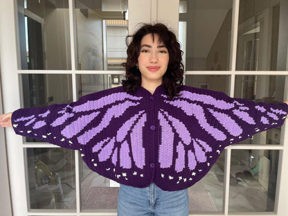 Monarch Butterfly Cardigan Crochet Pattern