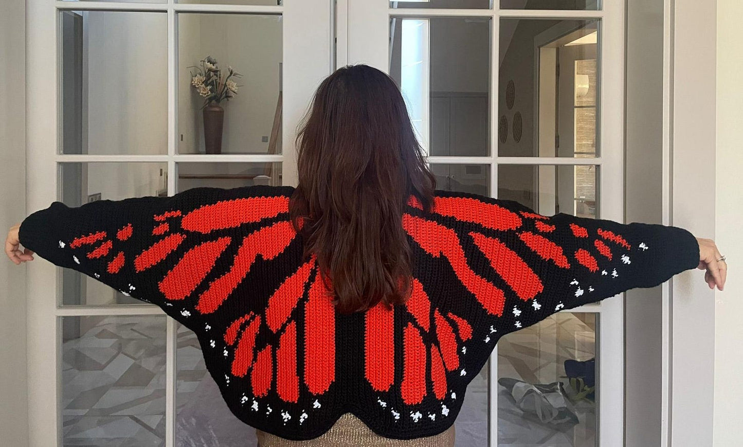 Monarch Butterfly Cardigan Crochet Pattern